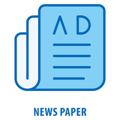 News paper Icon simple and easy to edit for your design elements