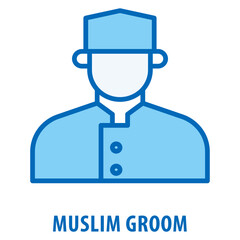 Muslim Groom Icon simple and easy to edit for your design elements