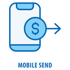 Mobile Send Icon simple and easy to edit for your design elements