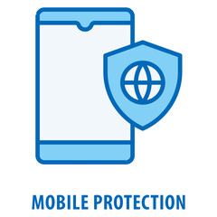 Mobile Protection Icon simple and easy to edit for your design elements