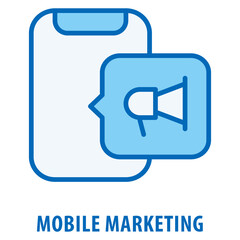 Mobile Marketing Icon simple and easy to edit for your design elements