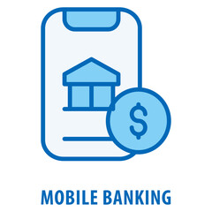 Obraz premium Mobile Banking Icon simple and easy to edit for your design elements
