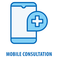 Obraz premium Mobile consultation Icon simple and easy to edit for your design elements