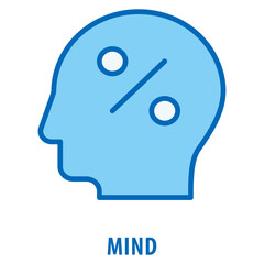 Mind Icon simple and easy to edit for your design elements