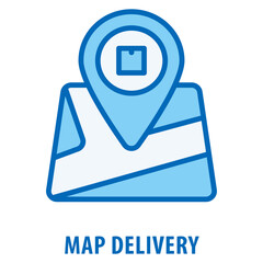 Map Delivery Icon simple and easy to edit for your design elements