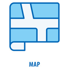 Map Icon simple and easy to edit for your design elements