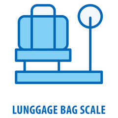 Lunggage bag scale Icon simple and easy to edit for your design elements