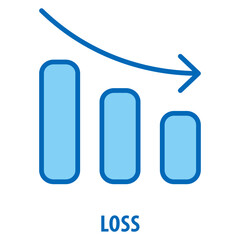 Loss Icon simple and easy to edit for your design elements