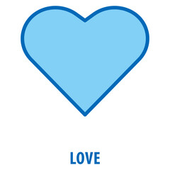 Obraz premium Love Icon simple and easy to edit for your design elements