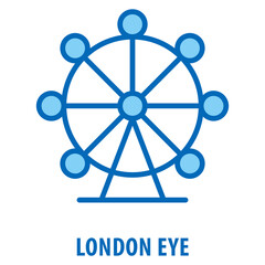 London eye Icon simple and easy to edit for your design elements