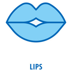 Lips Icon simple and easy to edit for your design elements