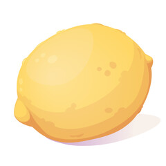 Lemon fruit on white background. Illustration for grocery shop, cafe, bar, party, food concept, recipe. Vector illustration for menu, poster, website, banner, flyer, cover, invitation