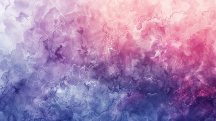 Fototapeta premium Closeup of pastel abstract watercolor background featuring soft purples, pinks, and blues blending seamlessly 