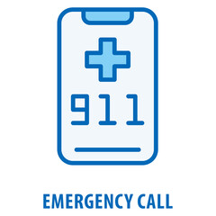 Obraz premium Emergency Call Icon simple and easy to edit for your design elements