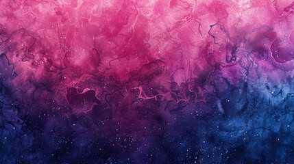 Fototapeta premium Galaxy watercolor background, gradients of navy and magenta, scattered stars, abstract swirls and patterns, gradient background, empty text area 
