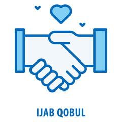 Ijab Qobul Icon simple and easy to edit for your design elements