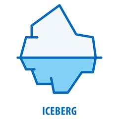 Iceberg Icon simple and easy to edit for your design elements
