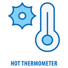 Hot Thermometer Icon simple and easy to edit for your design elements