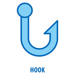Hook Icon simple and easy to edit for your design elements