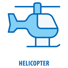 Helicopter Icon simple and easy to edit for your design elements