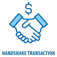 Fototapeta premium handshake transaction Icon simple and easy to edit for your design elements