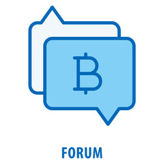 Fototapeta premium Forum Icon simple and easy to edit for your design elements