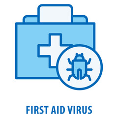First Aid Virus Icon simple and easy to edit for your design elements