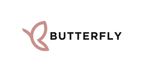 Creative abstract butterfly logo design. Premium Vector