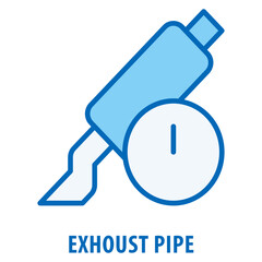 Exhoust Pipe Icon simple and easy to edit for your design elements