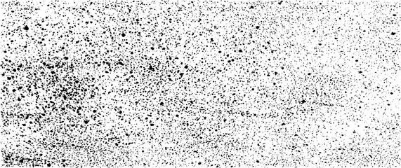 Snow, stars, twinkling lights, rain drops on black background. Abstract vector noise. Small particles of debris and dust. Distressed uneven grunge texture overlay.