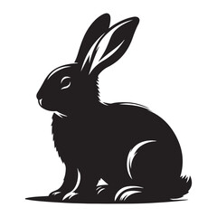 Rabbit vector silhouette