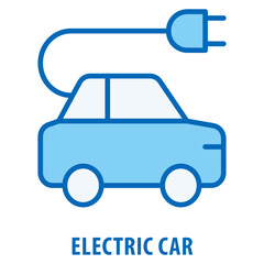 Electric Car Icon simple and easy to edit for your design elements