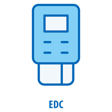 EDC Icon simple and easy to edit for your design elements