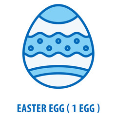 Easter Egg  1 Egg  Icon simple and easy to edit for your design elements
