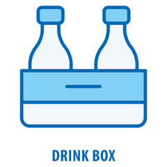 Drink box Icon simple and easy to edit for your design elements