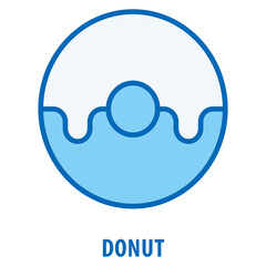 Donut Icon simple and easy to edit for your design elements