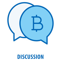 Fototapeta premium Discussion Icon simple and easy to edit for your design elements