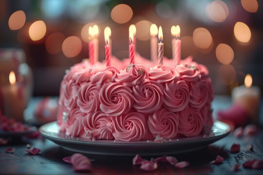 thumbnail image 2 of Aazon.co: HXOUSE Strawberry Nuber 4 Birthday Candles - Pink Berry Birthday Candles For Cake... 2 of 14