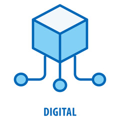 Digital Icon simple and easy to edit for your design elements