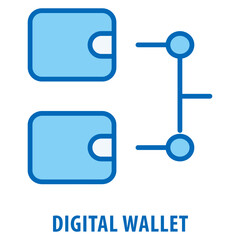 Digital Wallet Icon simple and easy to edit for your design elements