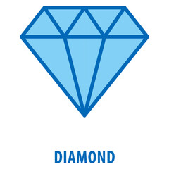 Diamond Icon simple and easy to edit for your design elements
