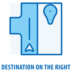 Destination on the right Icon simple and easy to edit for your design elements