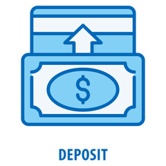 Deposit Icon simple and easy to edit for your design elements
