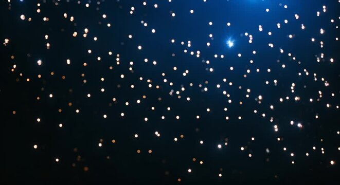  blue starry night shift to enchanting  Golden bokeh lights