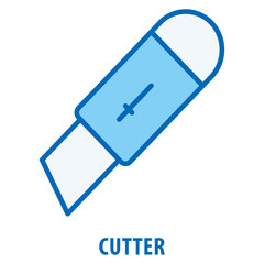 Cutter Icon simple and easy to edit for your design elements