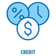 Credit Icon simple and easy to edit for your design elements