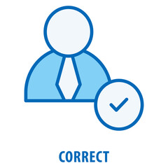 Correct Icon simple and easy to edit for your design elements