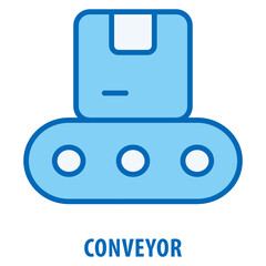 Conveyor Icon simple and easy to edit for your design elements