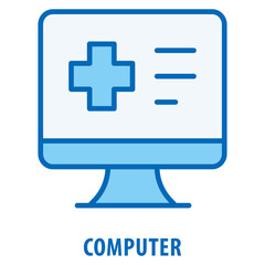 Fototapeta premium Computer Icon simple and easy to edit for your design elements