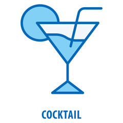 Cocktail Icon simple and easy to edit for your design elements